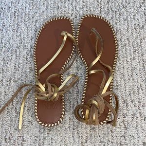 ZARA lace up sandals